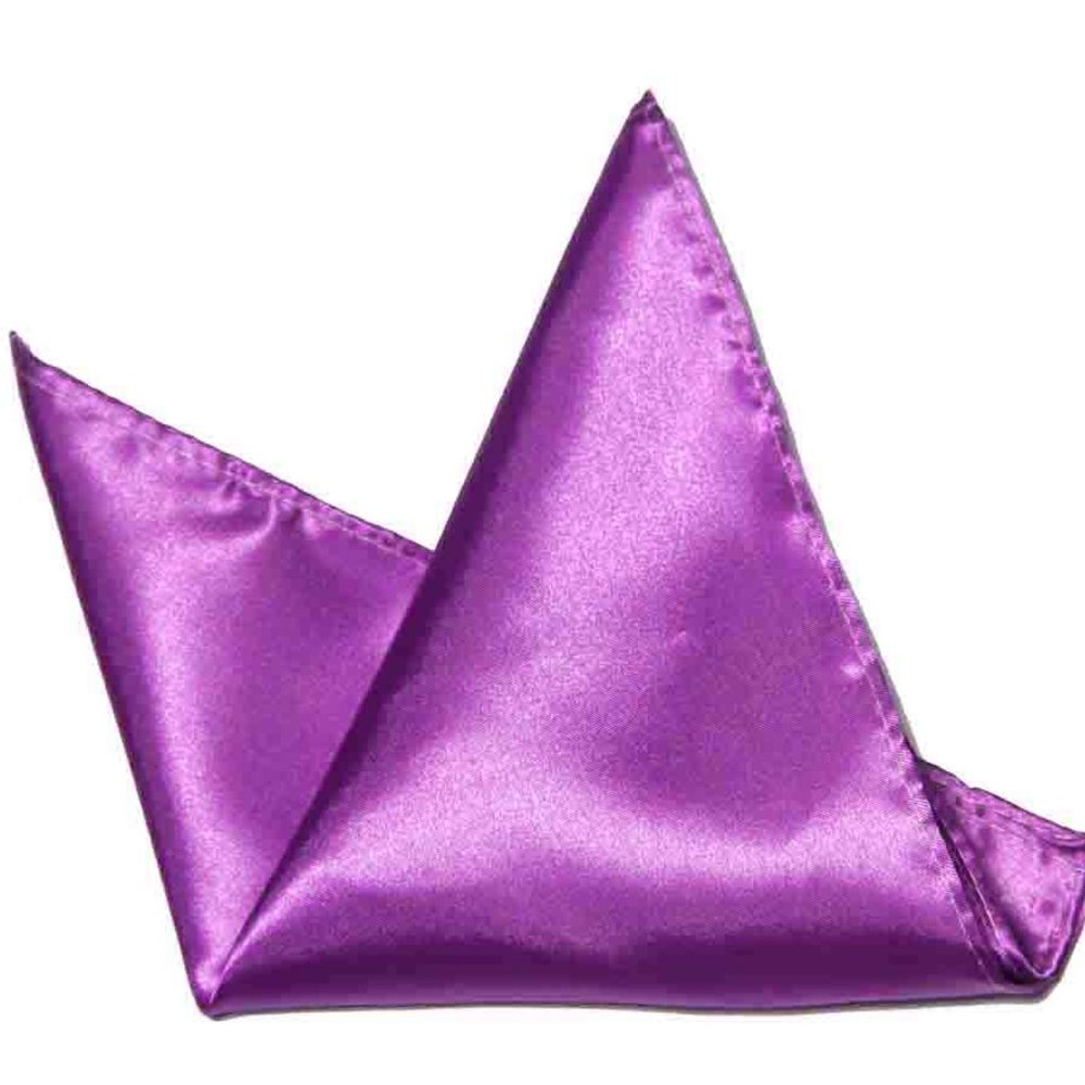 Eksel Pocket Square Purple Silk Blend Men's